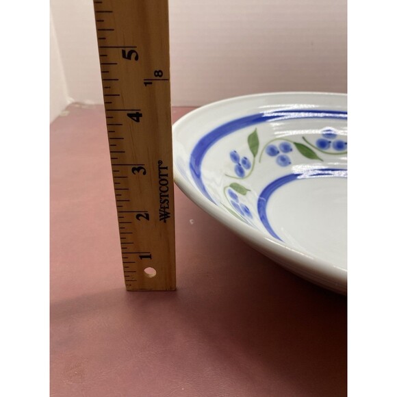 Vintage Sheepscot River Pottery Maine Made Blueberry Serving Bowl Farmhouse READ - Picture 12 of 12